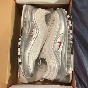 Nike Air Max 97 “White Silver Bullet”, US 12, Used, 7/10, From Finishline